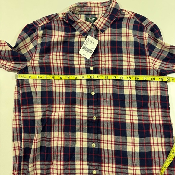 New Roots All Season Relaxed Button Front Shirt Red Plaid - Picture 5 of 6